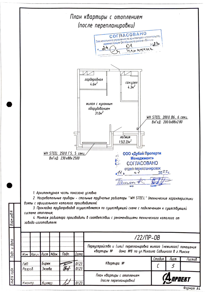 Согласование перепланировки квартиры в Минске