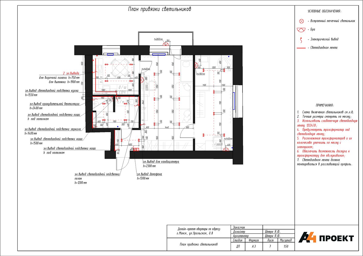 ул. Уральская, 8 – дизайн-проект «Базовые чертежи»