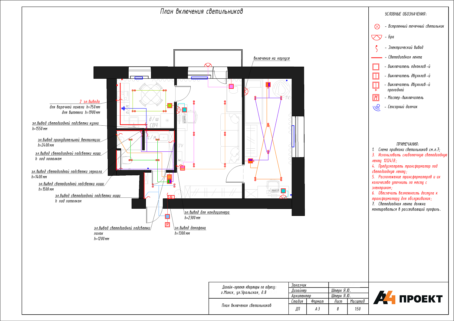 ул. Уральская, 8 – дизайн-проект «Базовые чертежи»