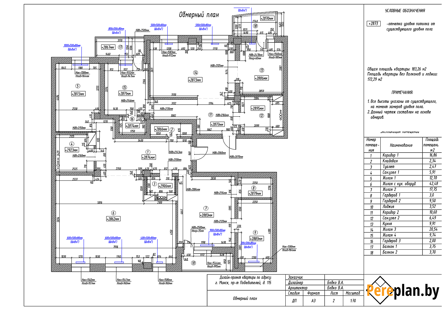 пр-т Победителей, 115 – дизайн-проект «Полный»